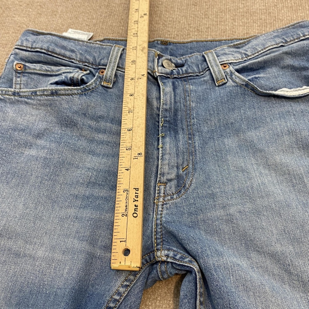 Levis 512 Jeans Mens 34x32 Blue Medium Wash Slim Tapered Stretch Denim Pants - Picture 9 of 13